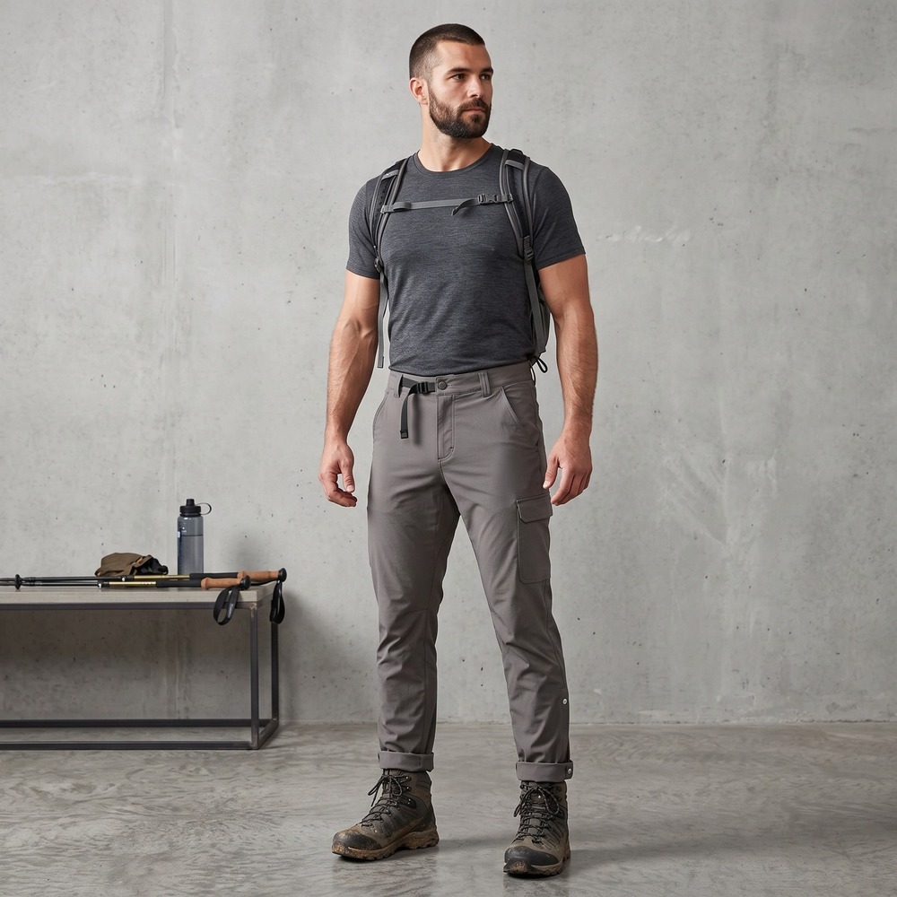 PrAna Zion Stretch Pants Slim Fit Convertible Hiking Cargo Gray 35x30 *READ*